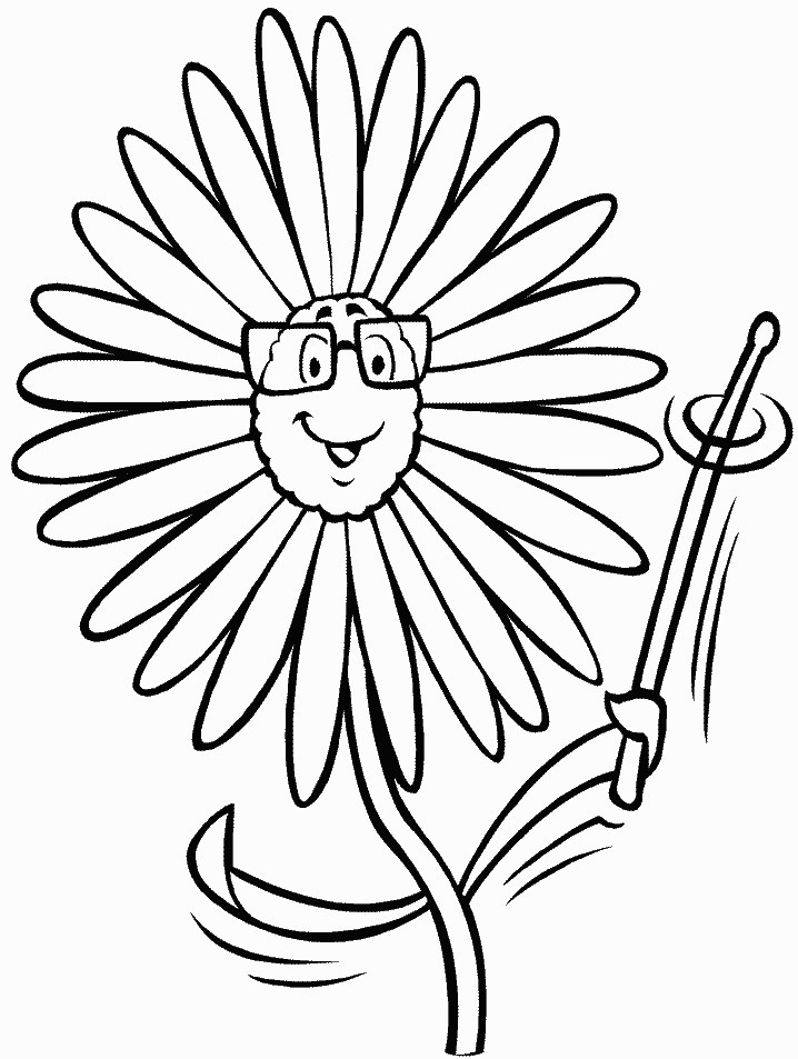 Coloriage Fleur A Lunette - Fleurs à imprimer