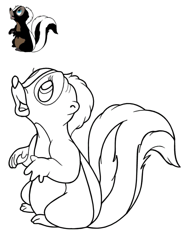 Coloriage Fleur De Bambi - Bambi à imprimer