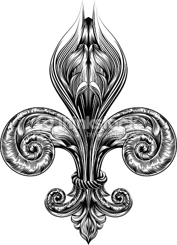 Coloriage Fleur De Lis Detailed Difficult - Fleur de lys à imprimer