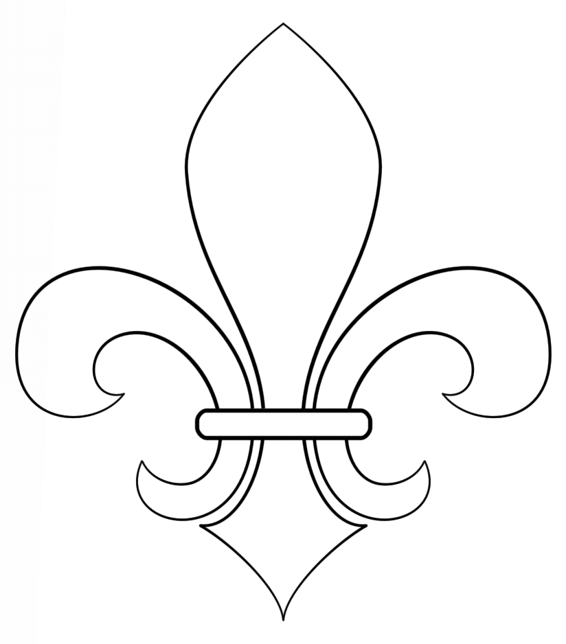 Coloriage Fleur De Lis France - France à imprimer