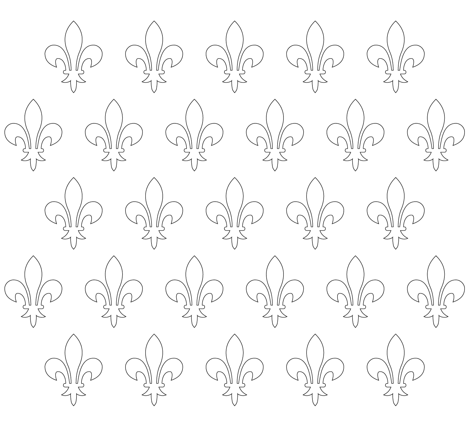 Coloriage Fleur De Lis Patern - Fleur de lys à imprimer