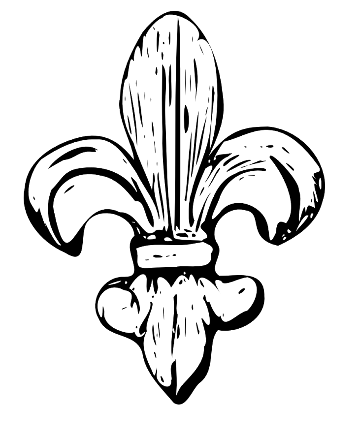 Coloriage Fleur De Lys En Bois - Fleur de lys à imprimer