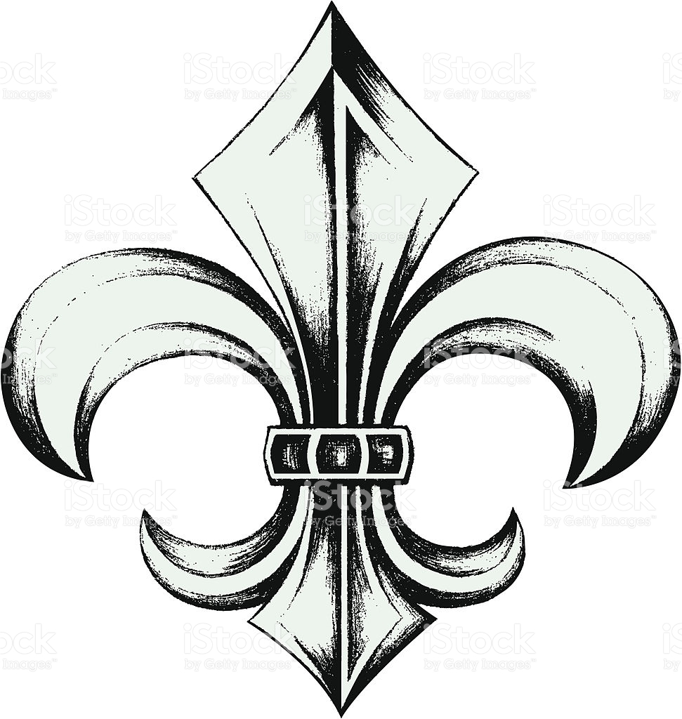 Coloriage Fleur De Lys Vintage Ancienne - Fleur de lys à imprimer