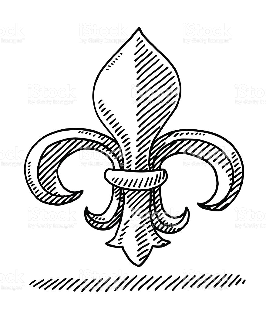 Coloriage Fleur De Lys Vintage - Fleur de lys à imprimer