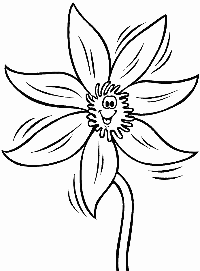 Coloriage Fleur Personnage 2 - Fleurs à imprimer
