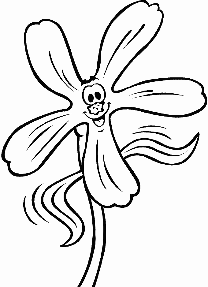 Coloriage Fleur Personnage 3 - Fleurs à imprimer