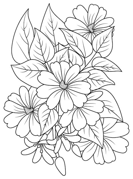 Coloriage Fleurs Crocus Sauge - Fleurs à imprimer