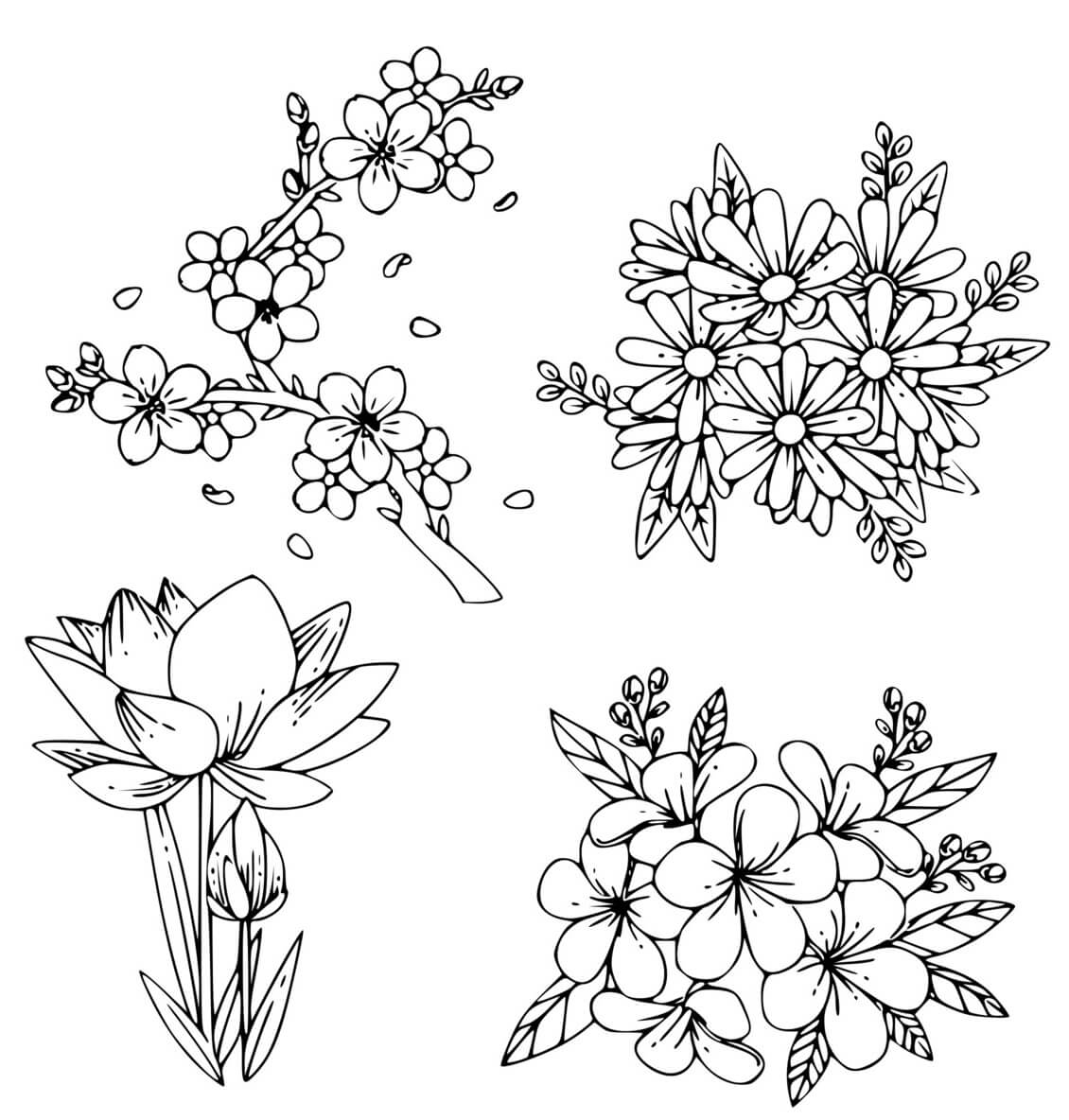 Coloriage Fleurs De Printemps Vivaces - Printemps à imprimer