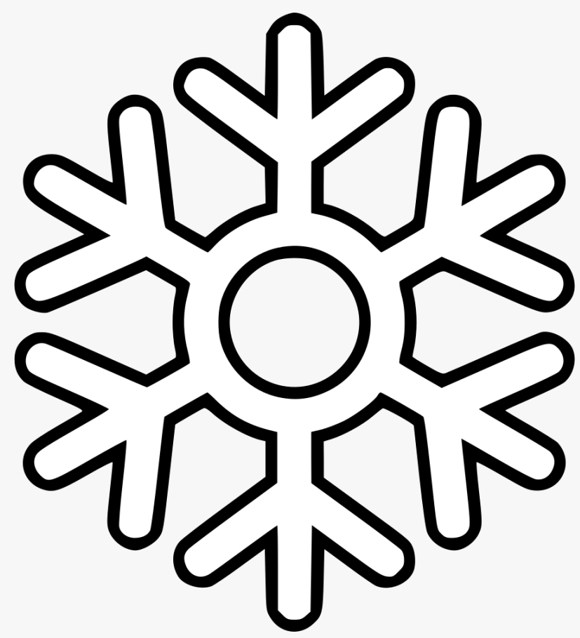 Coloriage Flocon De Neige Avec Un Cercle Facile - Flocon de neige à imprimer