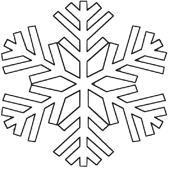 Coloriage Flocon De Neige Facile Pour Enfants - Flocon de neige à imprimer