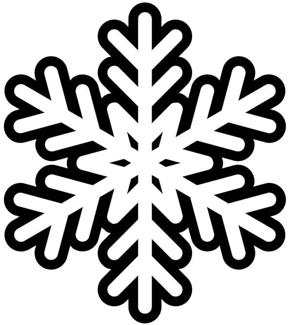 Coloriage Flocon De Neige Maternelle Pour Enfant - Flocon de neige à imprimer