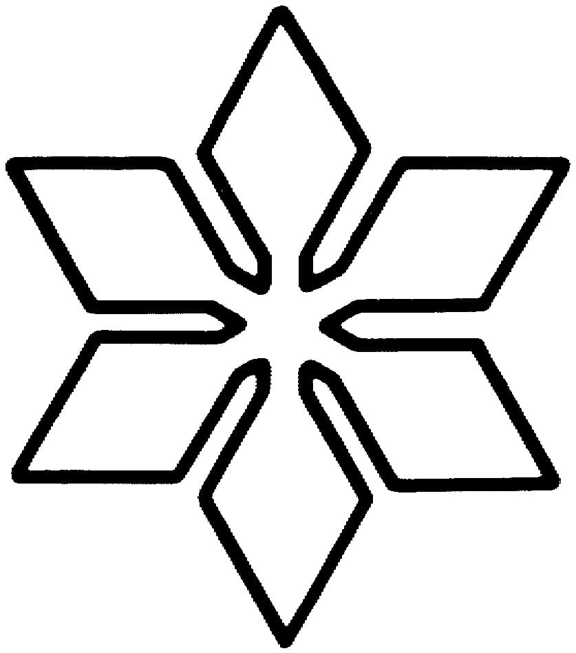 Coloriage Flocon de Neige Simple - Flocon de neige à imprimer