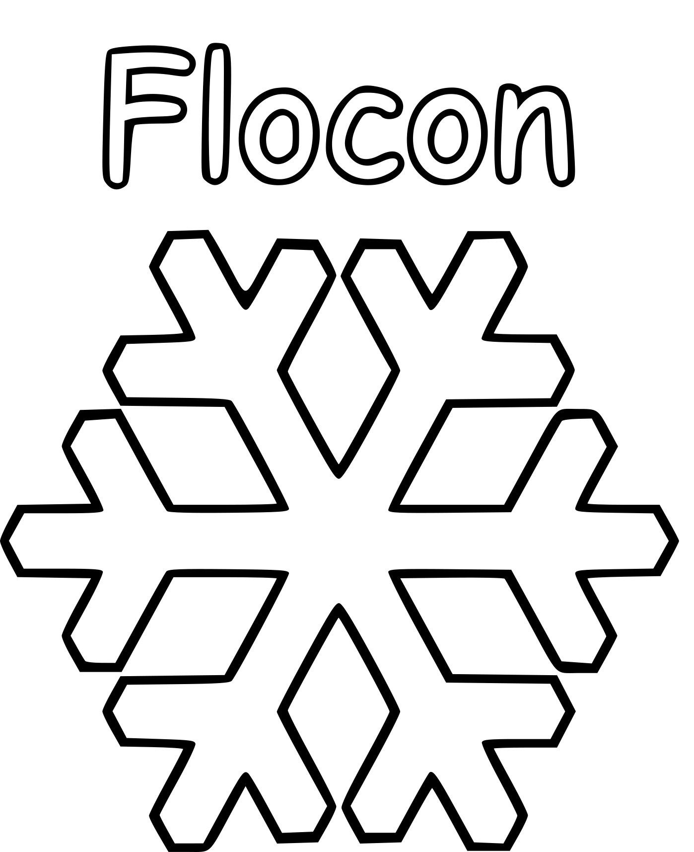 Coloriage Flocon de neige