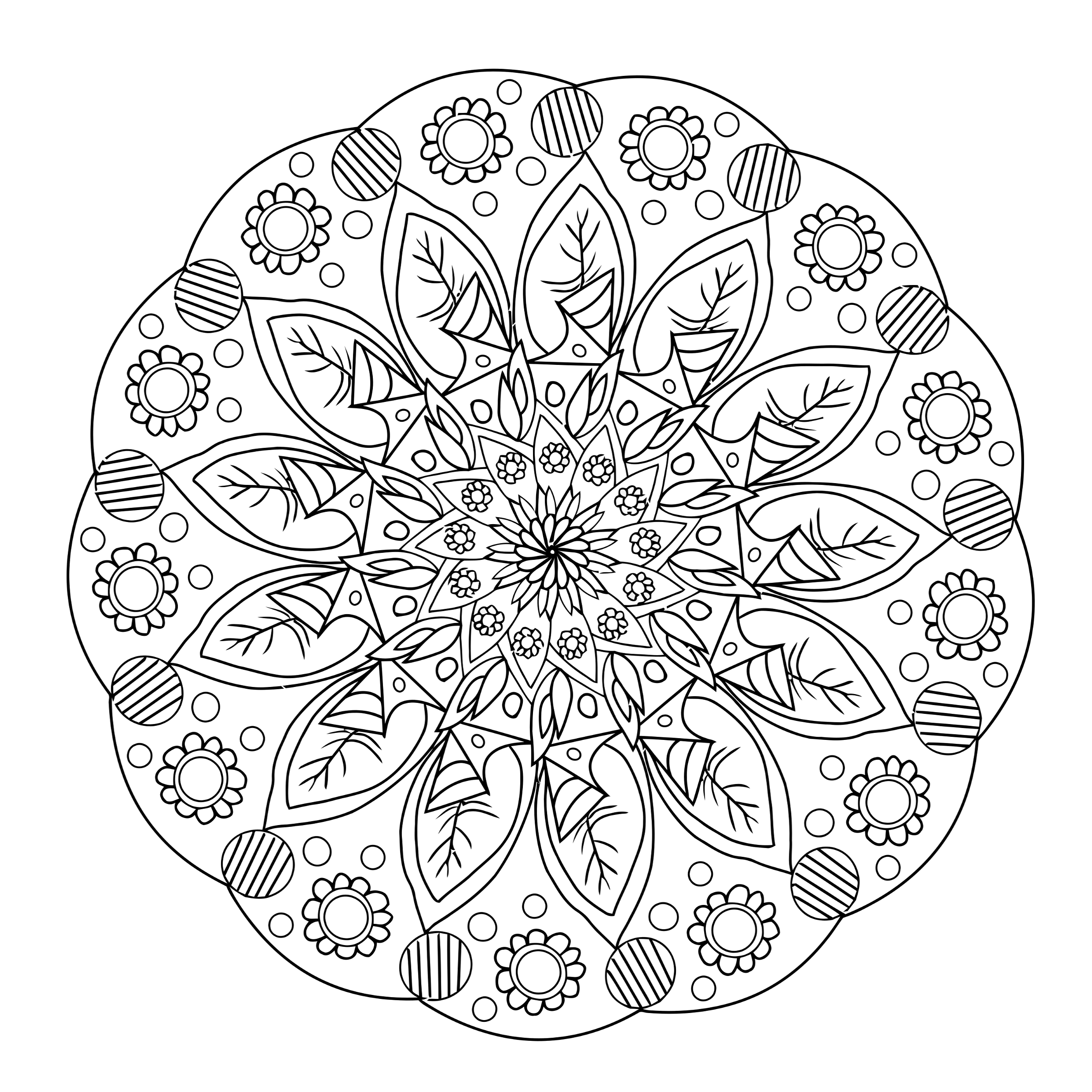 Coloriage Flowers Mandala 2 - Adulte à imprimer