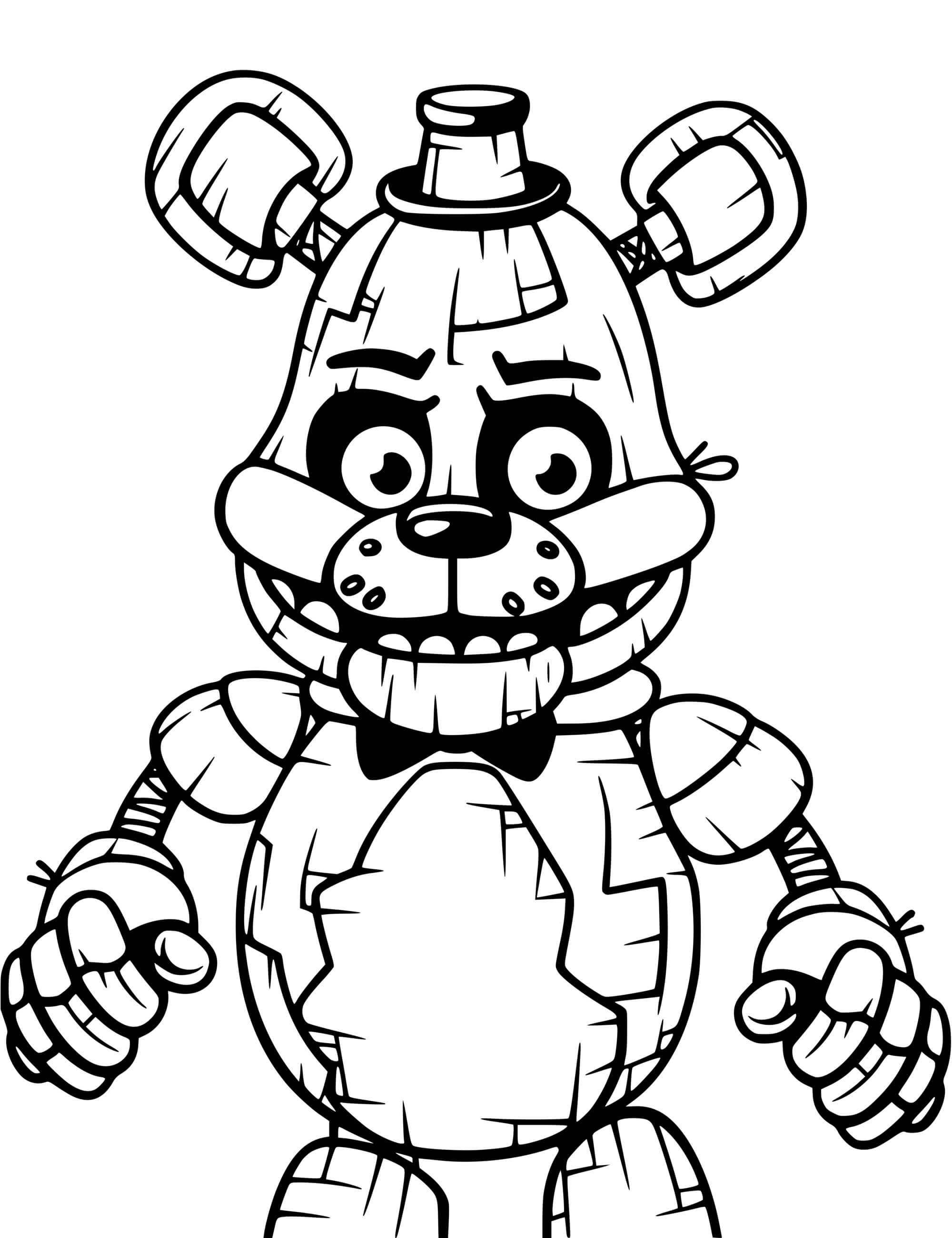 Coloriage Fnaf 9 Springtraps Haunt - FNAF à imprimer