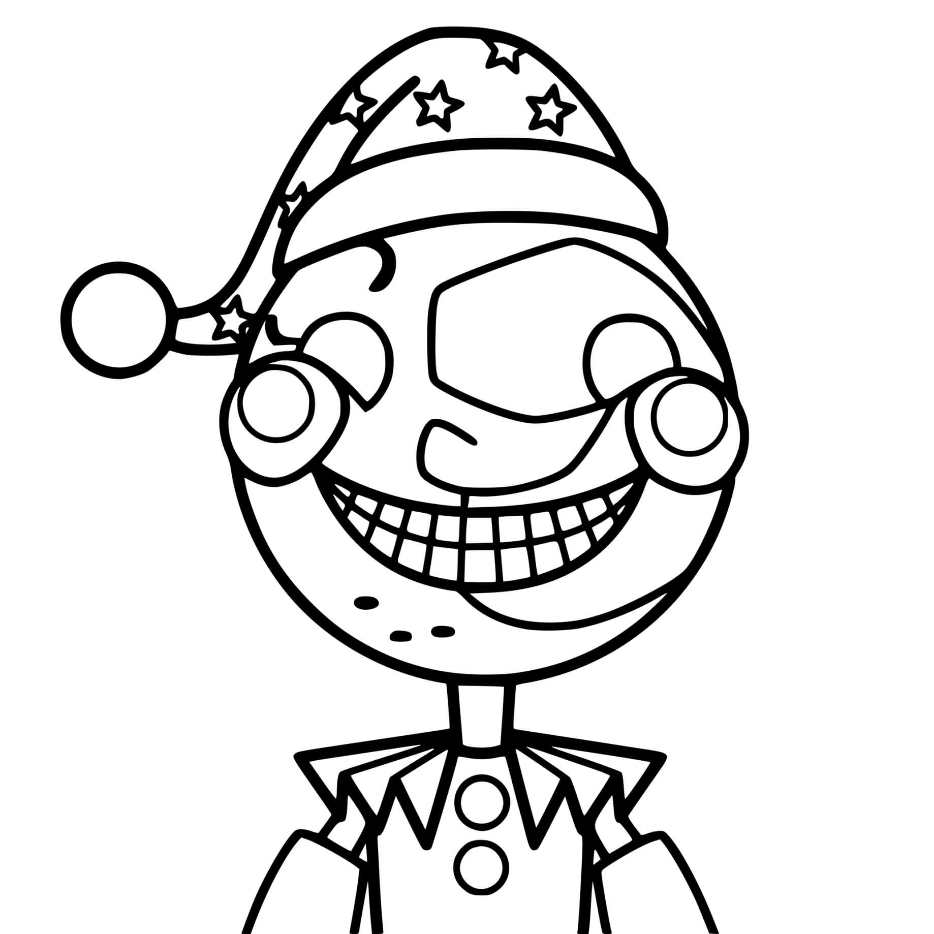Coloriage Fnaf9 Moondrop - FNAF à imprimer