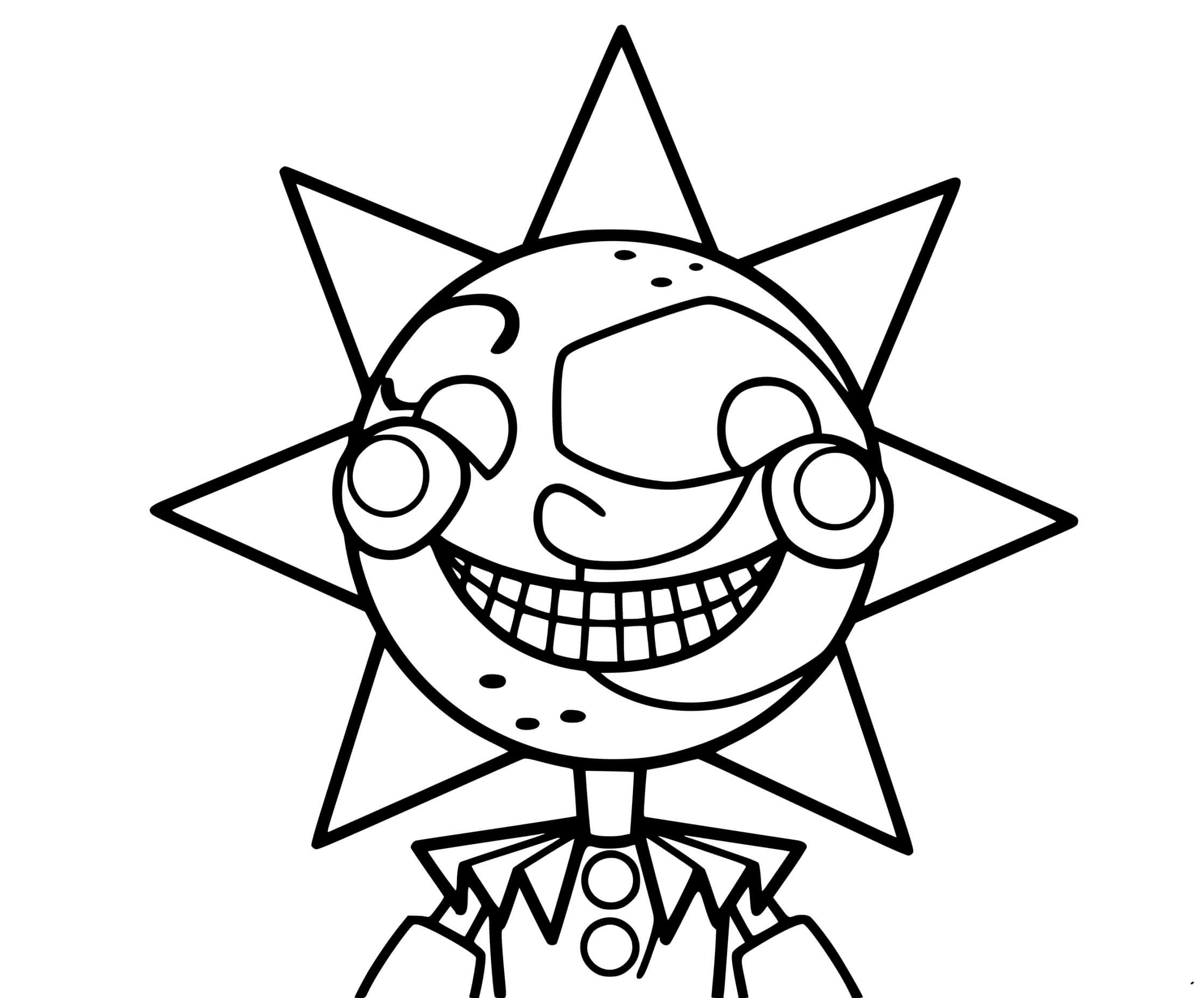Coloriage Fnaf9 Sundrop - FNAF à imprimer
