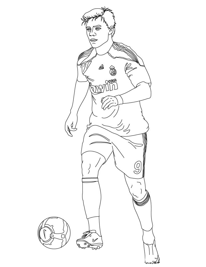 Coloriage Football Xabi Joueur De Foot Real Madrid - Foot à imprimer