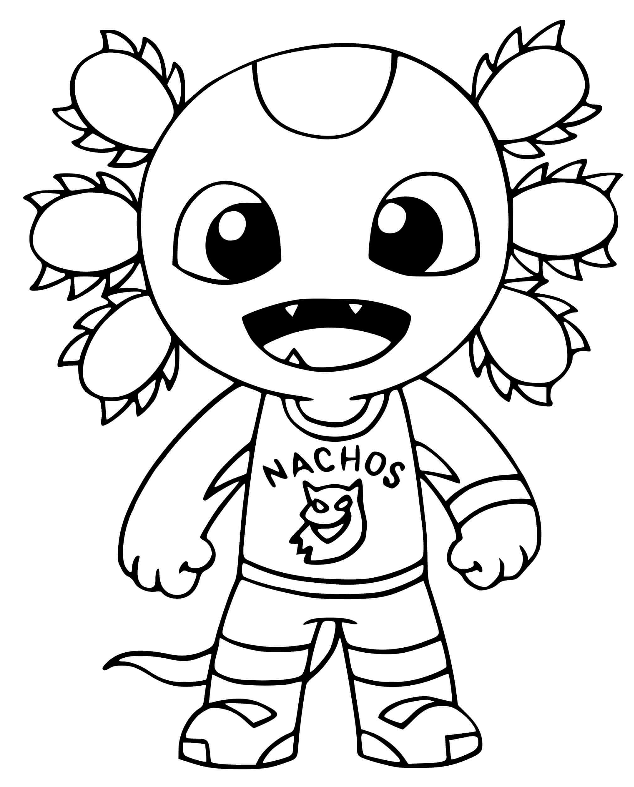 Coloriage Forntnite Rare Axo Skin - Fortnite à imprimer