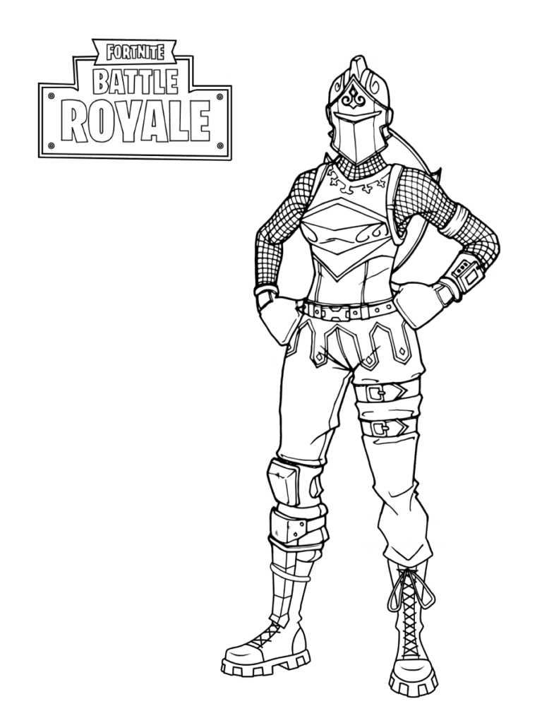 Coloriage Fortnite Battle Royale Red Knight - Fortnite à imprimer