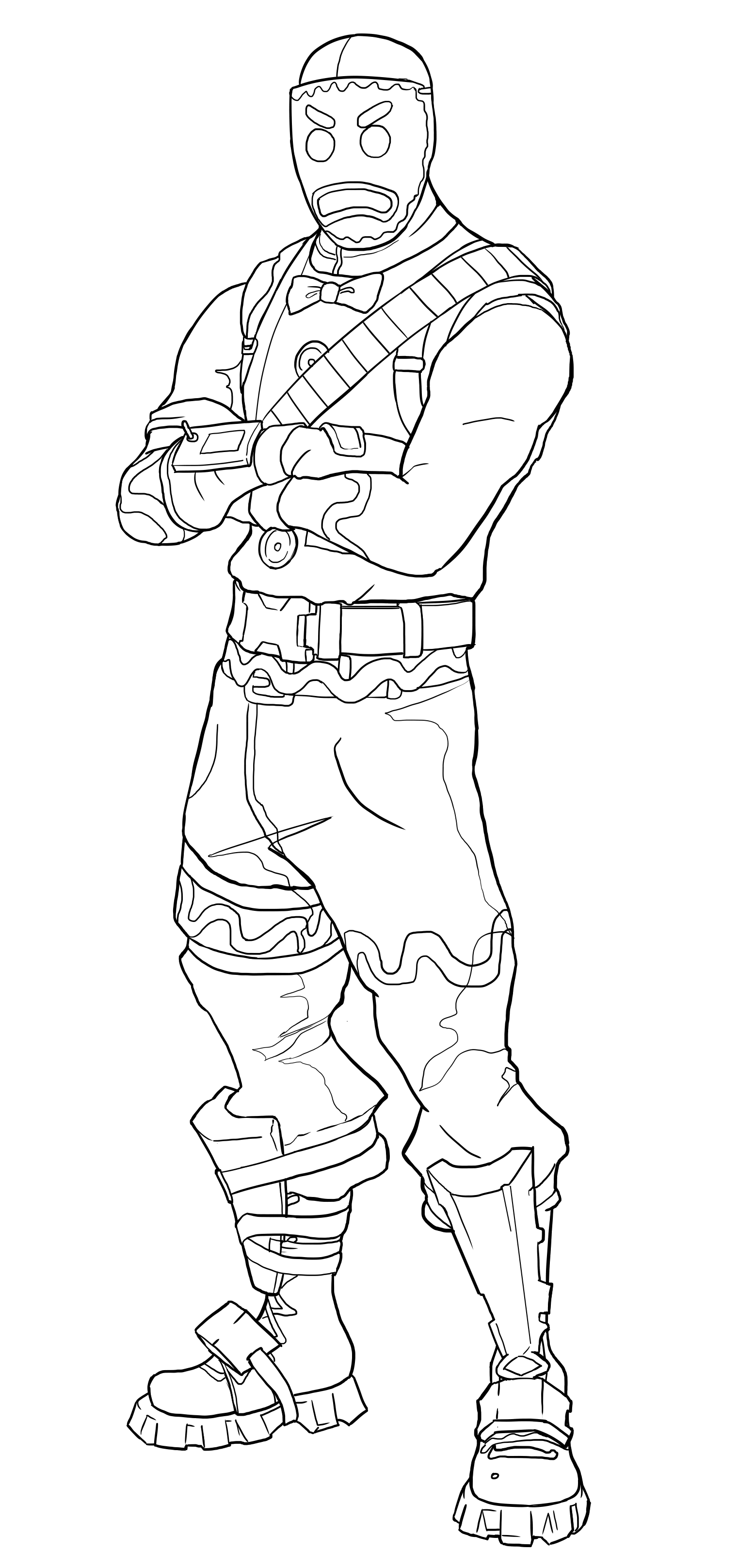 Coloriage Fortnite Bunny Brawler Skin - Fortnite à imprimer