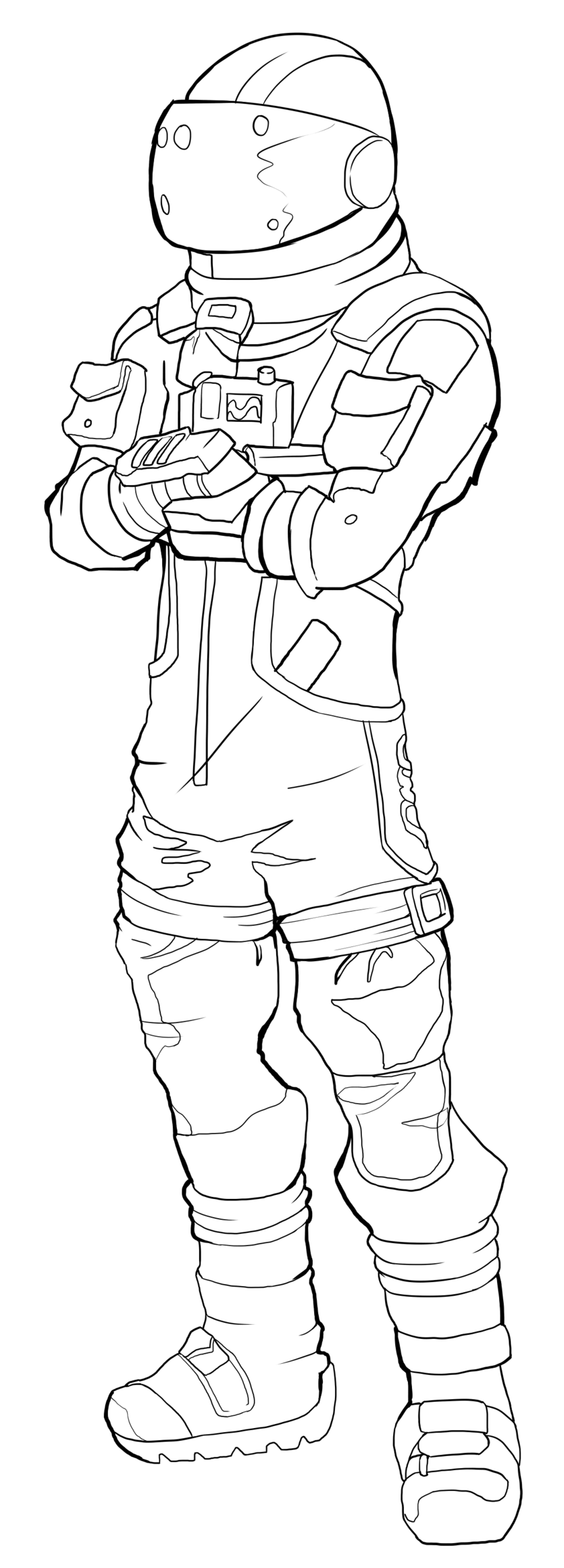Coloriage Fortnite Dark Voyage Skin - Fortnite à imprimer