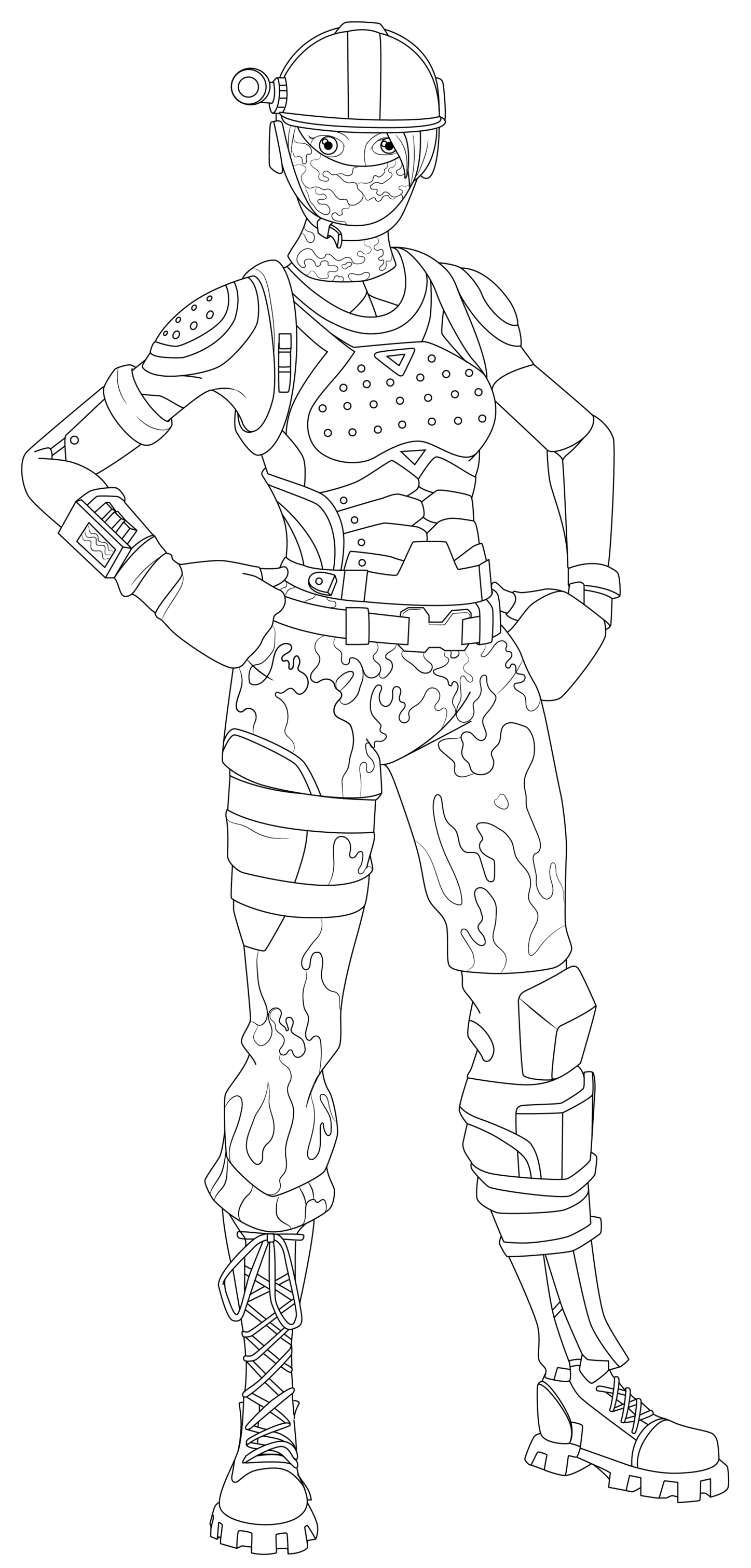Coloriage Fortnite Elite Agent Hi Res - Fortnite à imprimer