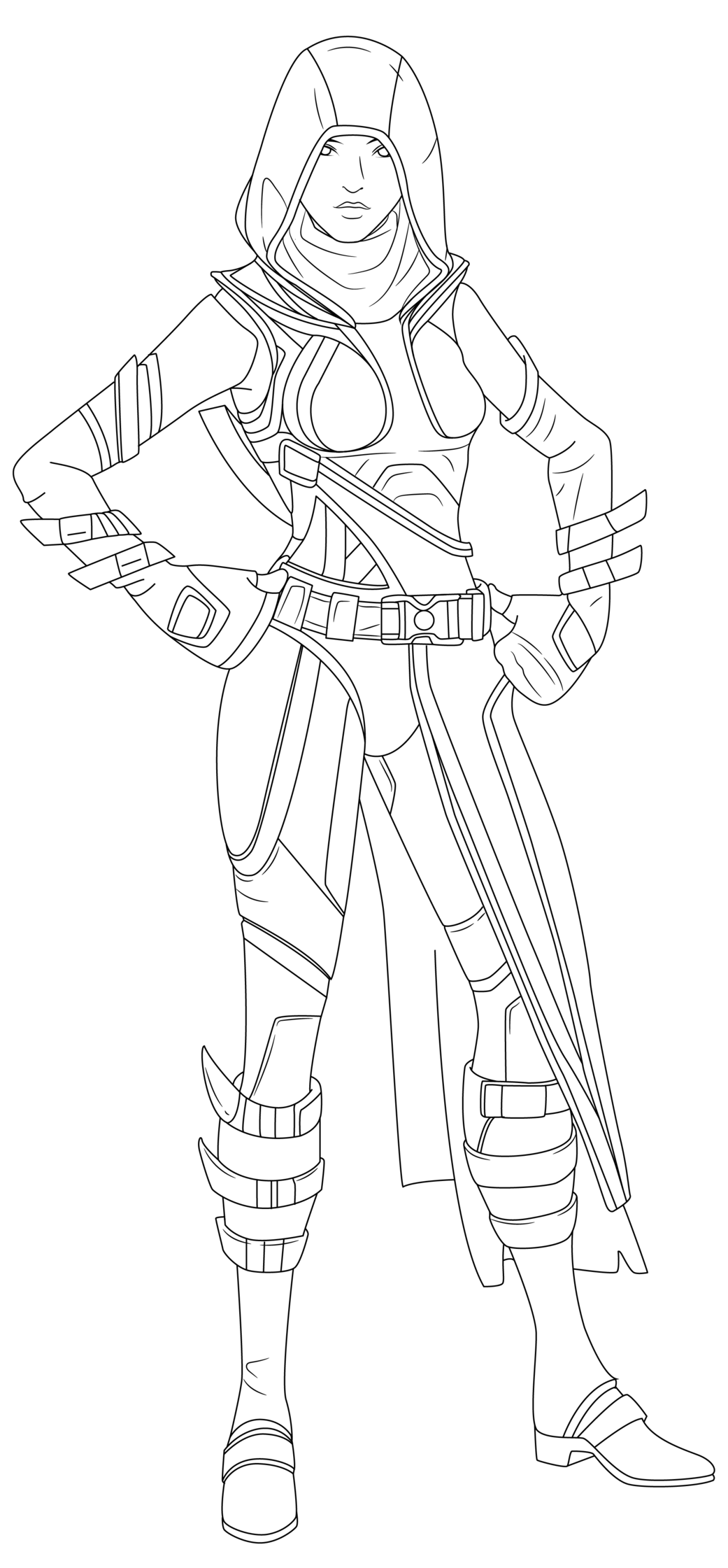 Coloriage Fortnite Fate Skin Hd - Fortnite à imprimer