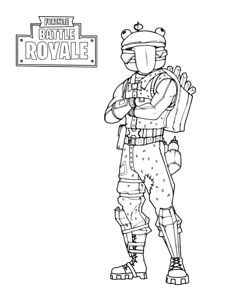 Coloriage Fortnite Frog Skin - Fortnite à imprimer