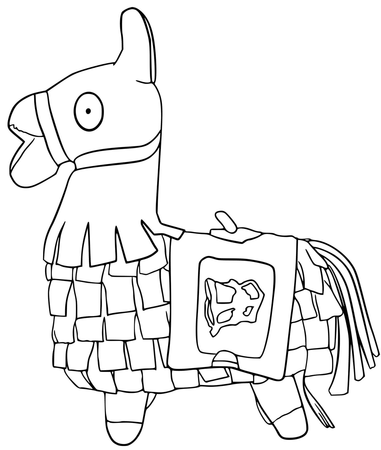 Coloriage Fortnite Llama - Fortnite à imprimer