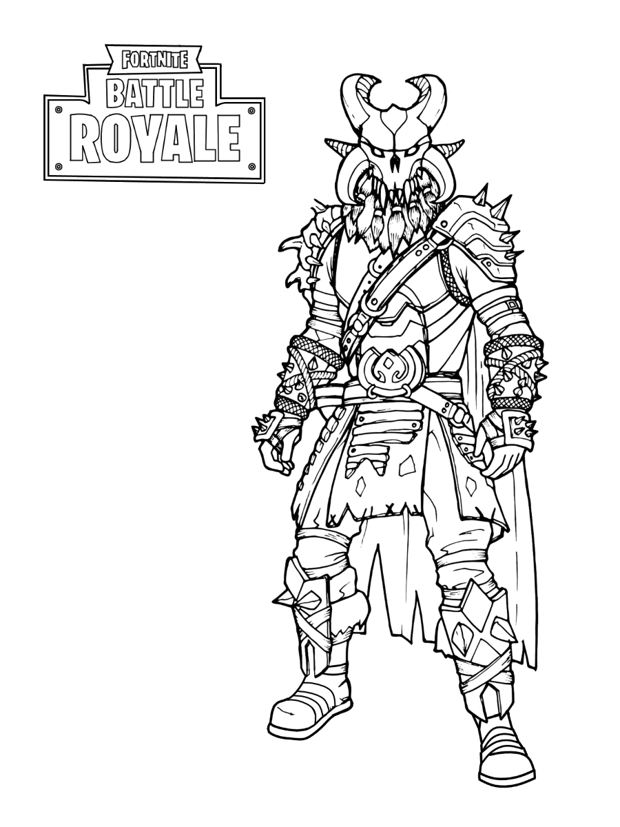 Coloriage Fortnite Dark Viking - Fortnite à imprimer