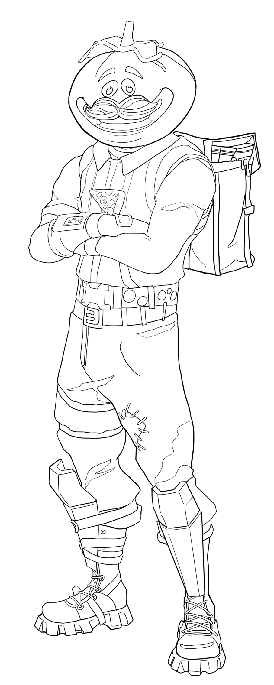 Coloriage Fortnite Tomato Head - Fortnite à imprimer