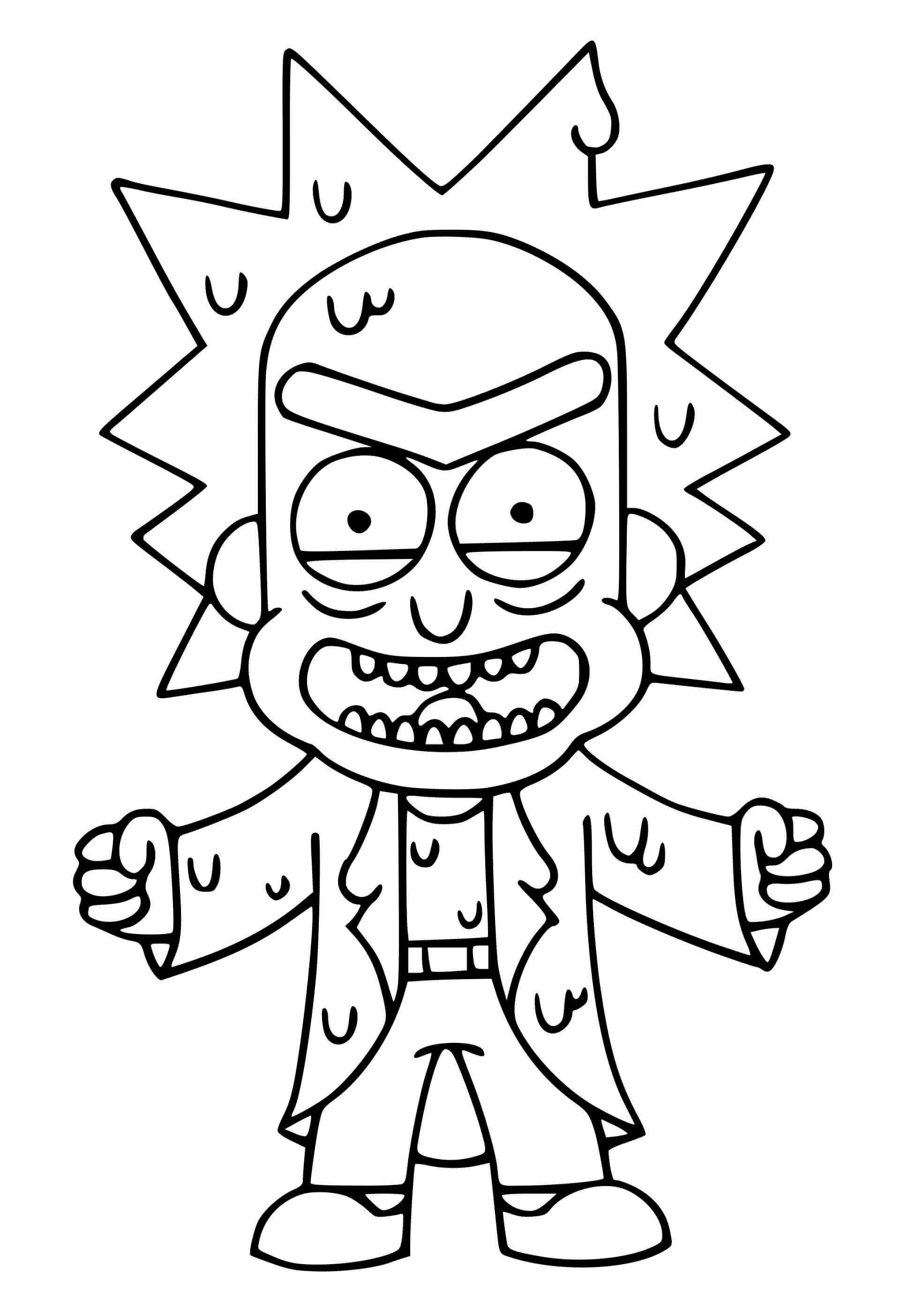 Coloriage Fortnite Toxic Rick - Fortnite à imprimer