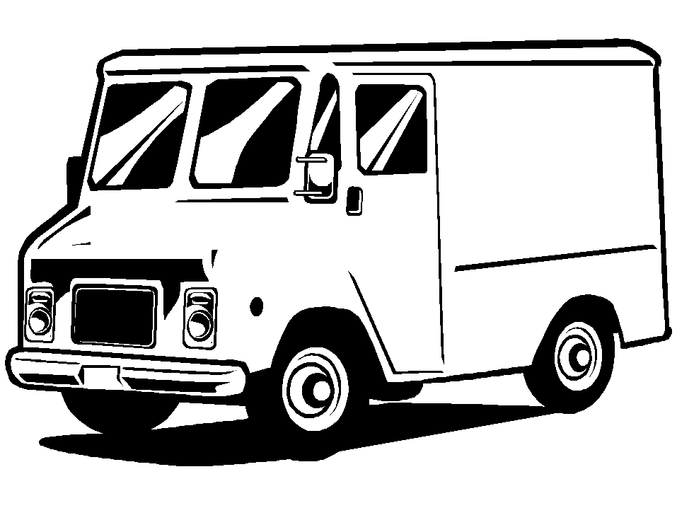 Coloriage Fourgonnette - Camion à imprimer