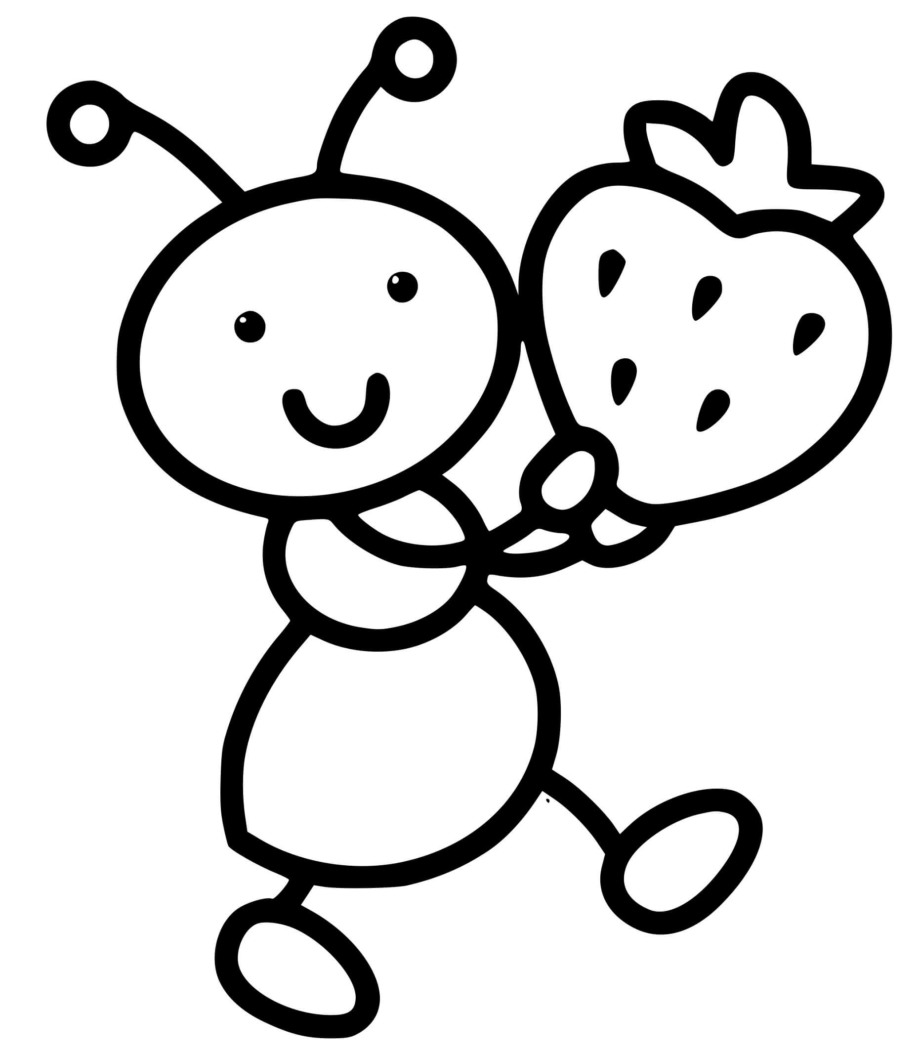 Coloriage Fourmis Facile Maternelle 2 Ans - Facile à imprimer