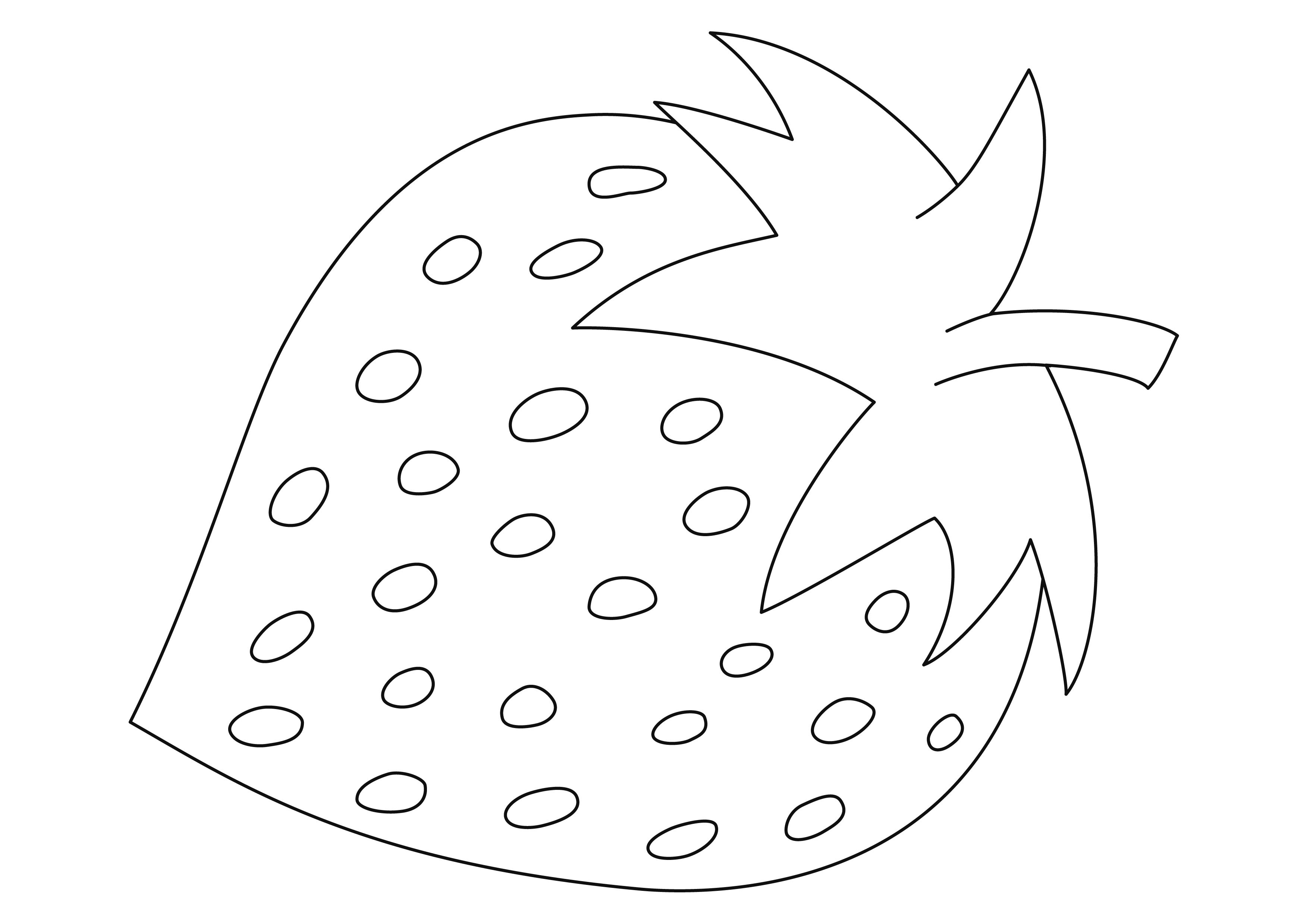 Coloriage Fraise Maternelle Simple - Fraise à imprimer