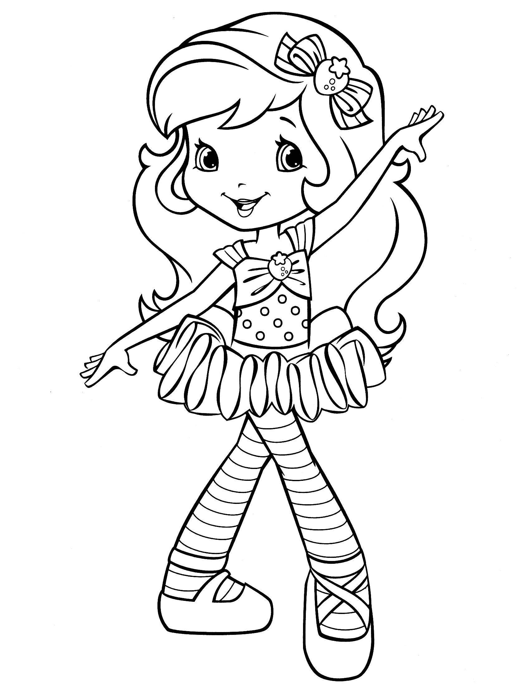 Coloriage Fraisinette Adore La Danse - Charlotte aux fraises fraisinette à imprimer