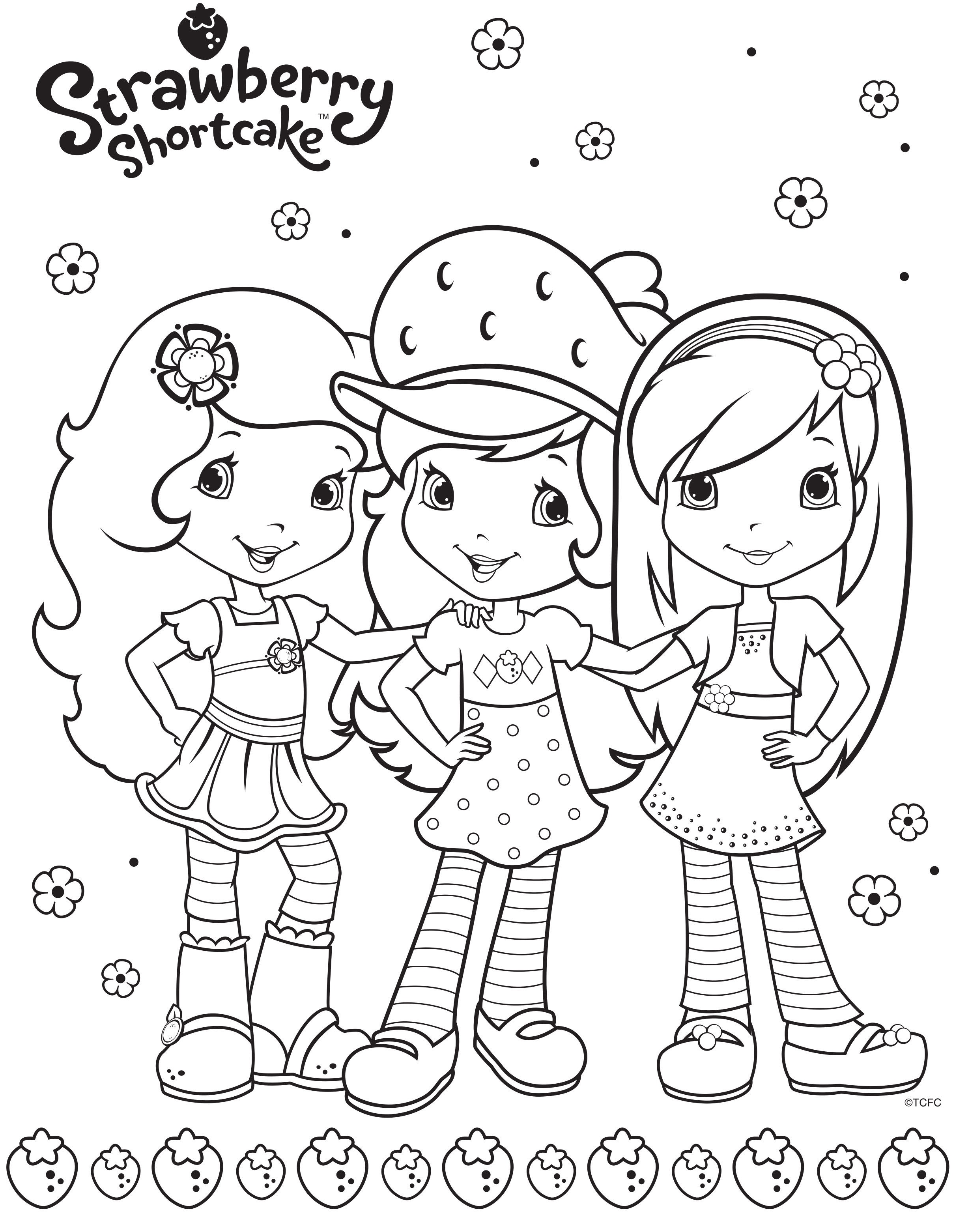 Coloriage Fraisinette Et Ses Amies For Ever - Charlotte aux fraises fraisinette à imprimer