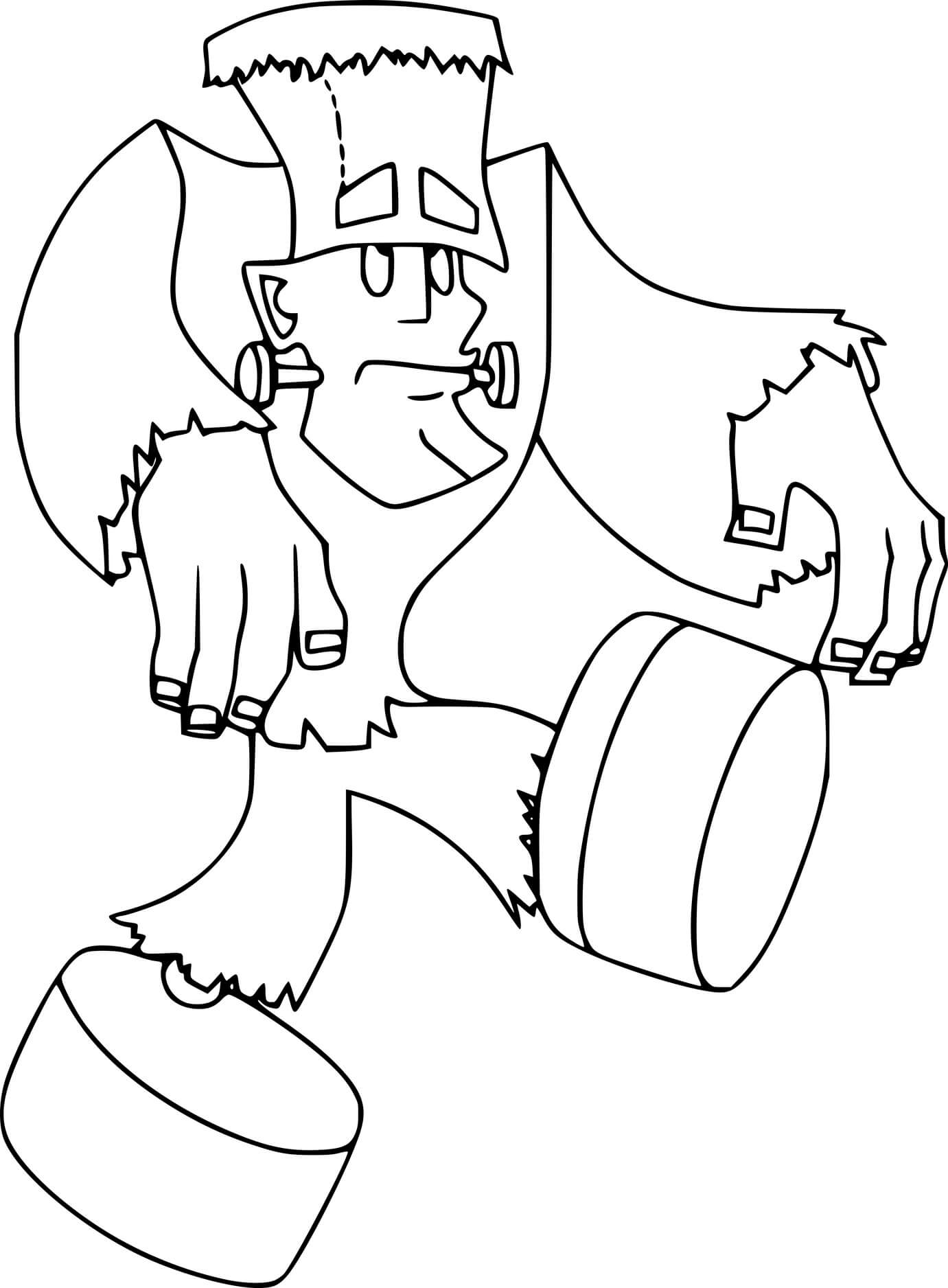 Coloriage Frankenstein Créature Humaine - Frankenstein à imprimer