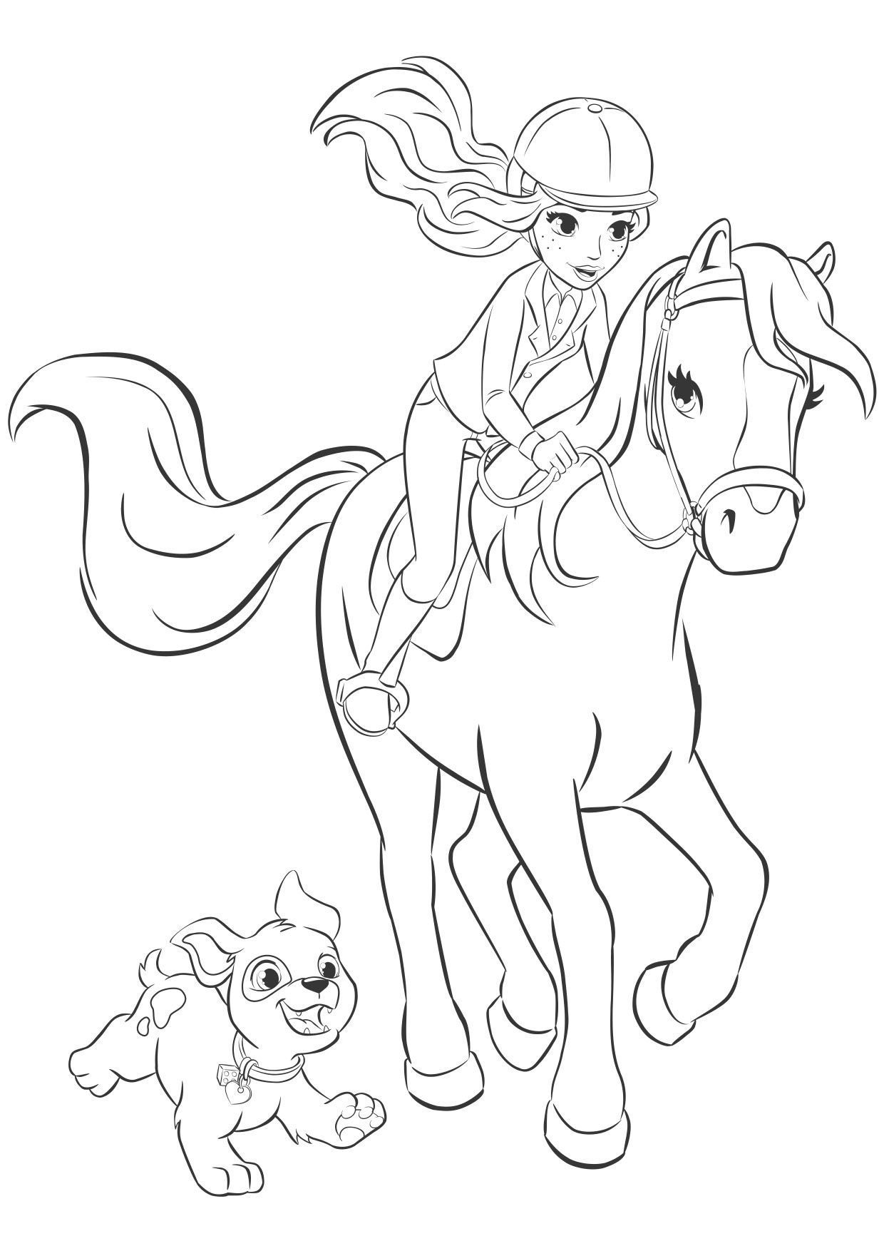 Coloriage Friends Mia Cheval - Gulli à imprimer
