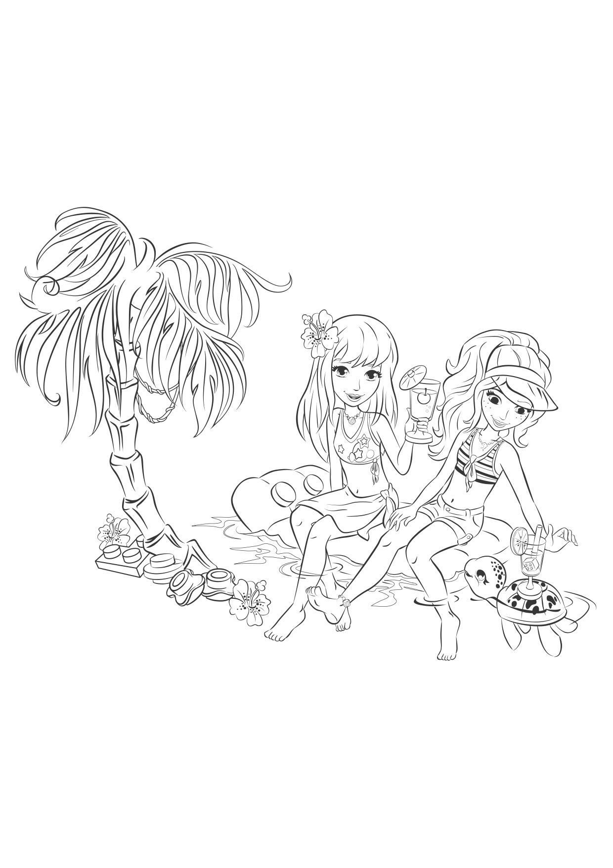 Coloriage Friends Plage - Gulli à imprimer