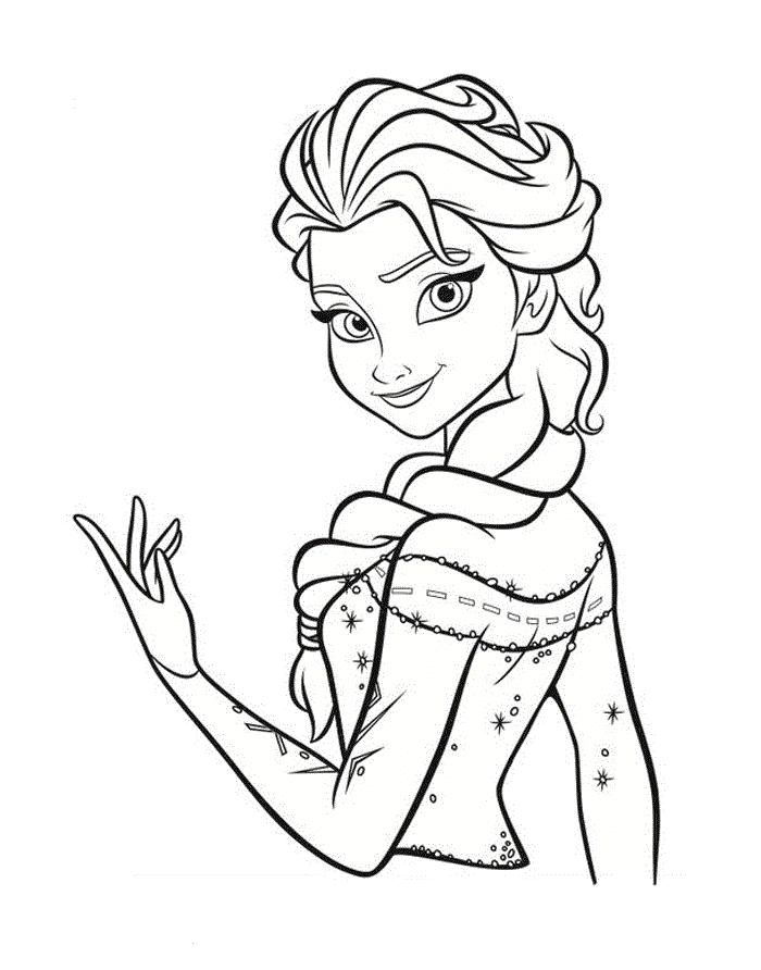 Coloriage Frozen Elsa - La Reine des neiges à imprimer