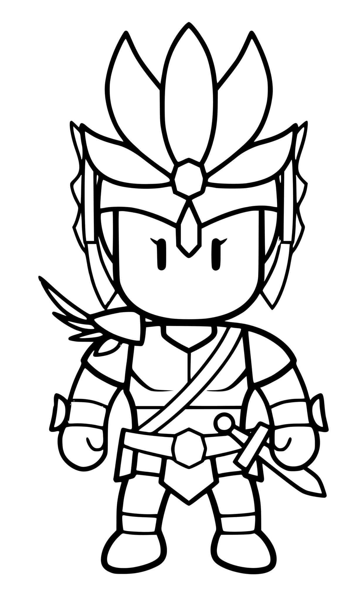 Coloriage Frozen Valkyrie Stumble Guys - Stumble guys à imprimer