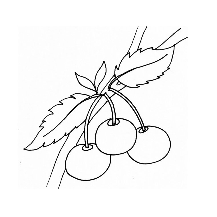 Coloriage Fraise juteuse à gros contours - Fruits à imprimer