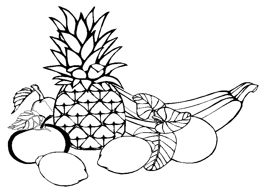 Coloriage Fraise jutense avec feuilles - Fruits à imprimer