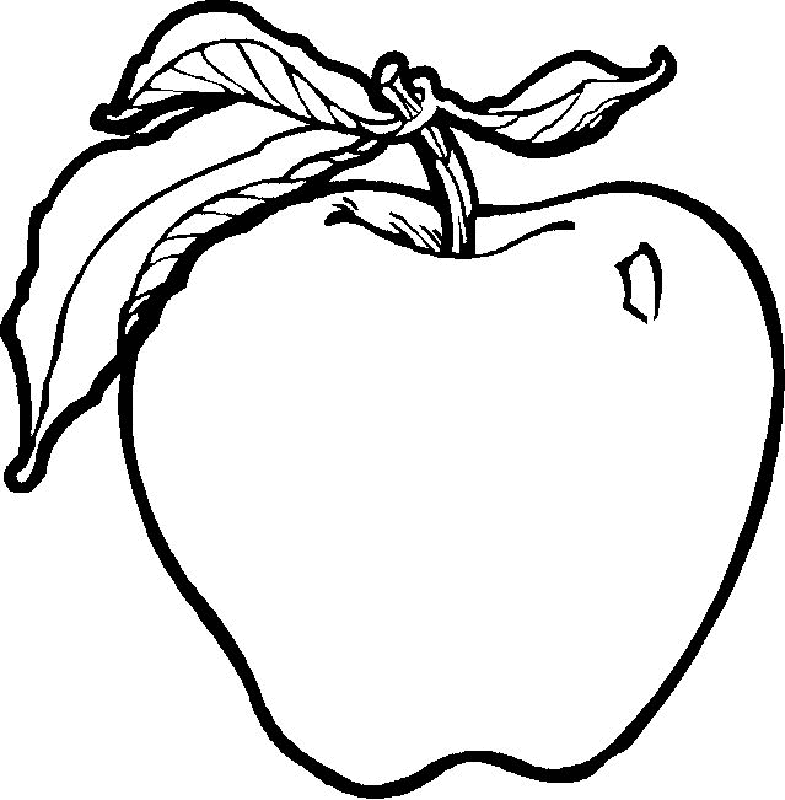 Coloriage Fruit Belle Pomme - Fruits à imprimer