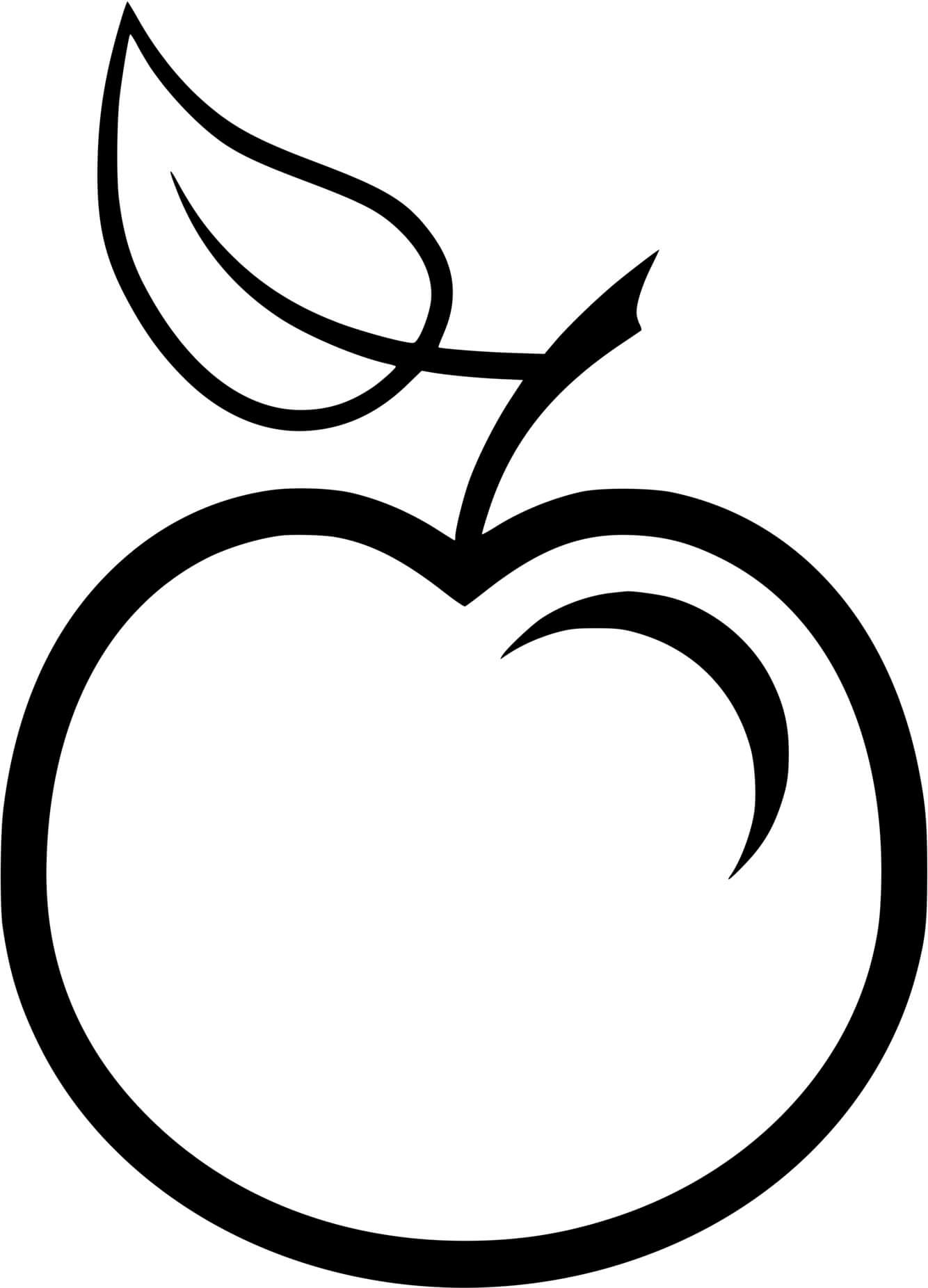 Coloriage Fruit Pomme Golden - Pomme à imprimer