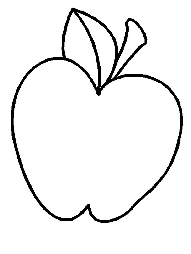 Coloriage Fruit Pomme - Fruits à imprimer