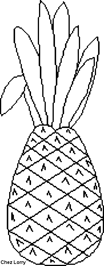 Coloriage Fruits Ananas Coloriage - Fruits à imprimer