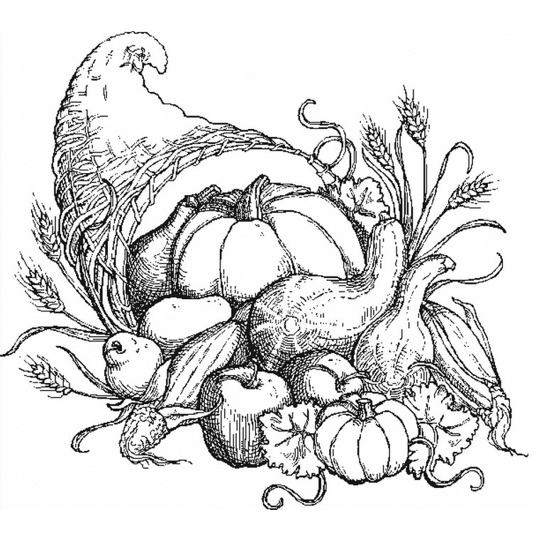 Coloriage Fruits Automne - Fruits à imprimer